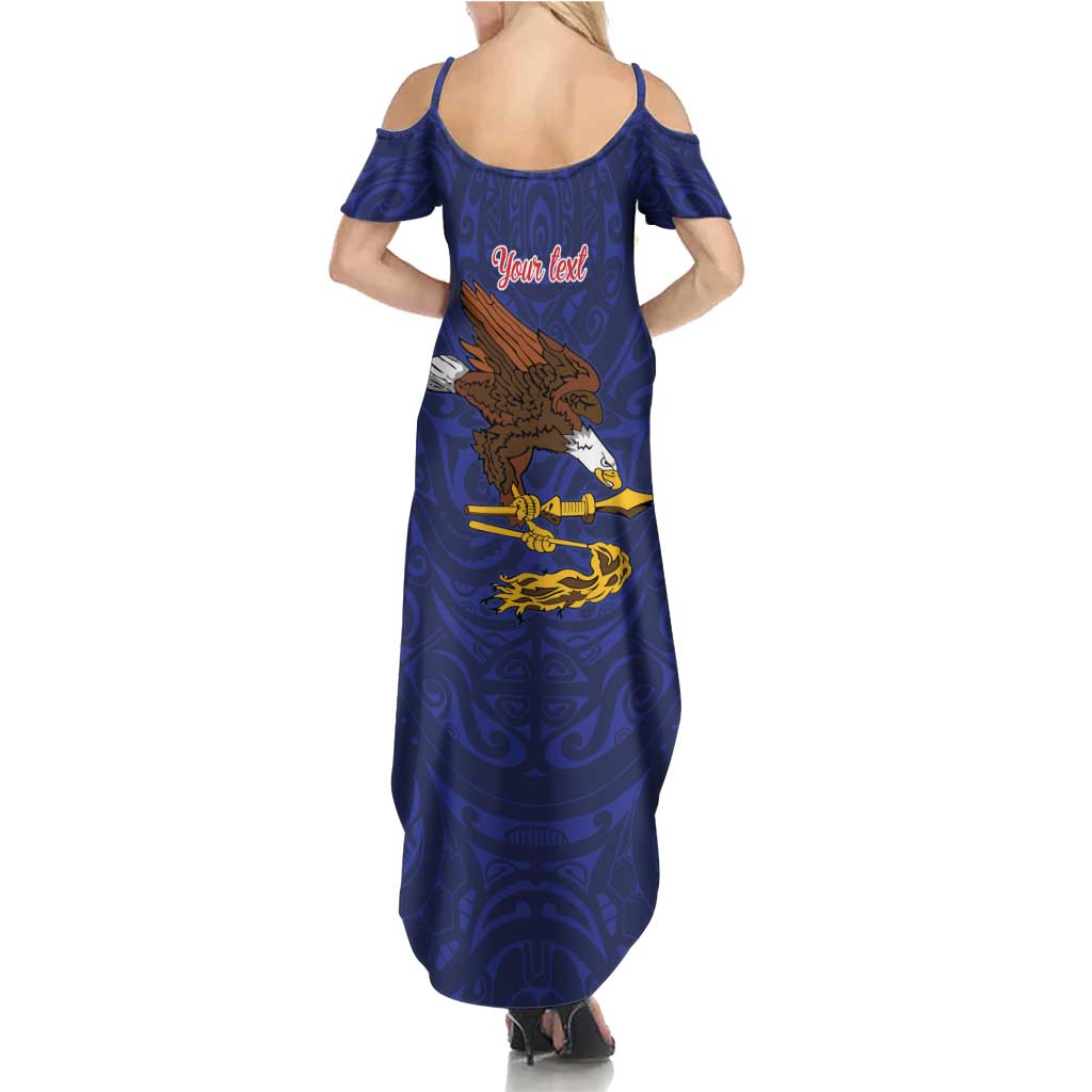 American Samoa Heart Tribal Personalized Summer Maxi Dress Polynesian Patterns LT9 - Polynesian Pride