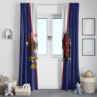 American Samoa Heart Tribal Personalized Window Curtain Polynesian Patterns