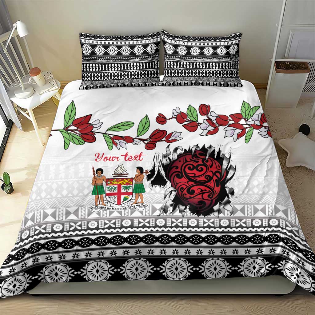 Fiji Heart Tribal Personalised Bedding Set Polynesian Patterns