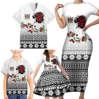 Fiji Heart Tribal Personalised Family Matching Short Sleeve Bodycon Dress and Hawaiian Shirt Polynesian Patterns