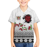Fiji Heart Tribal Personalised Family Matching Short Sleeve Bodycon Dress and Hawaiian Shirt Polynesian Patterns