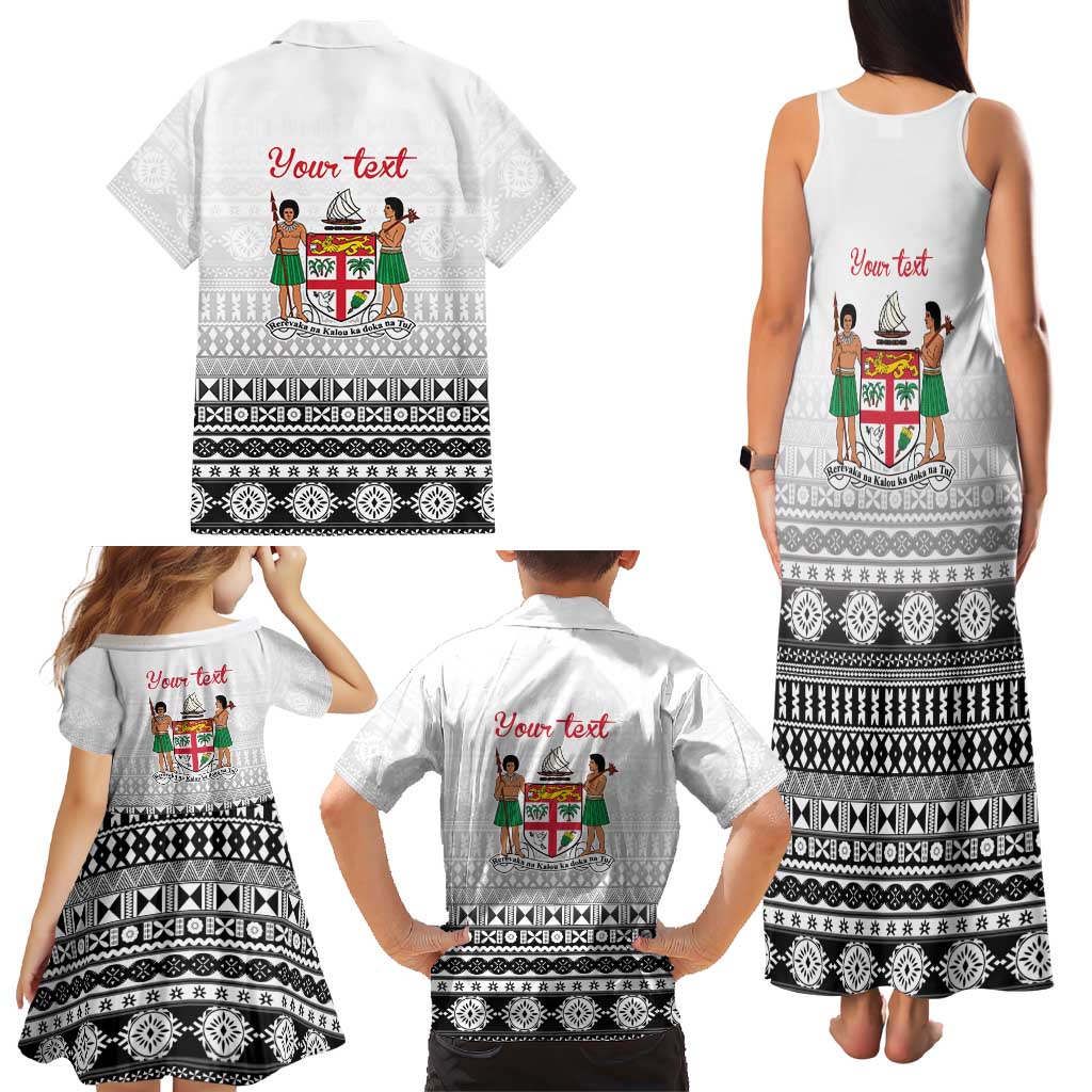 Fiji Heart Tribal Personalised Family Matching Tank Maxi Dress and Hawaiian Shirt Polynesian Patterns