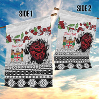 Fiji Heart Tribal Personalised Garden Flag Polynesian Patterns