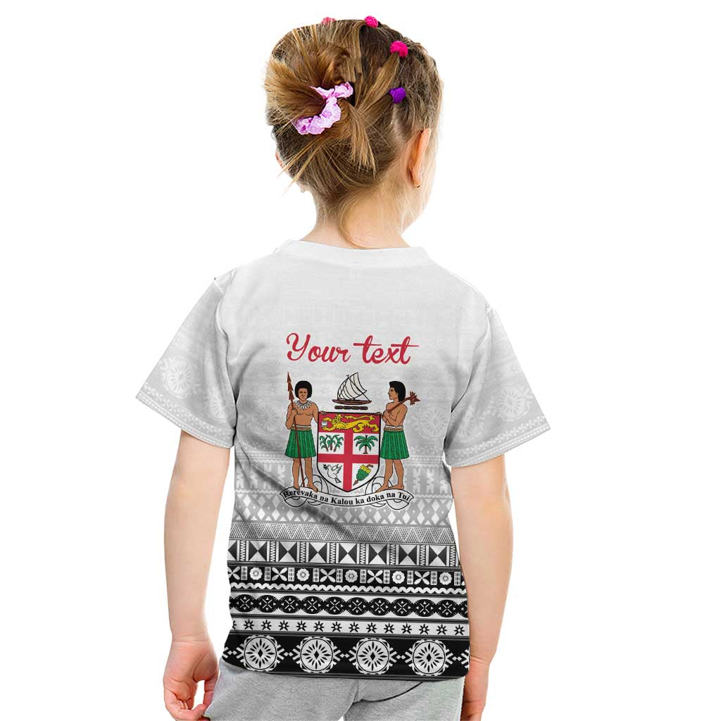 Fiji Heart Tribal Personalised Kid T Shirt Polynesian Patterns