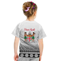 Fiji Heart Tribal Personalised Kid T Shirt Polynesian Patterns