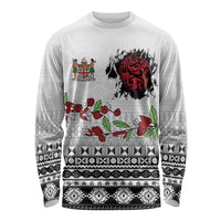 Fiji Heart Tribal Personalised Long Sleeve Shirt Polynesian Patterns