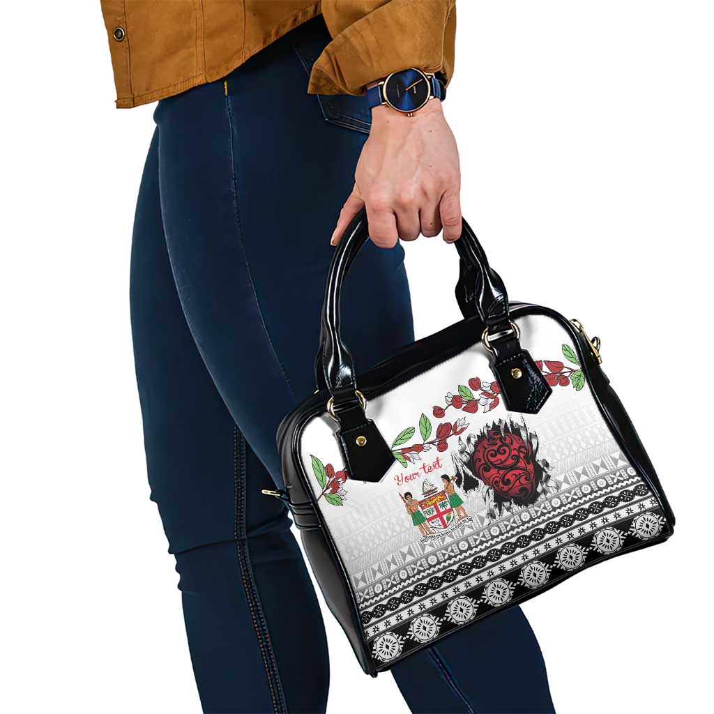 Fiji Heart Tribal Personalised Shoulder Handbag Polynesian Patterns