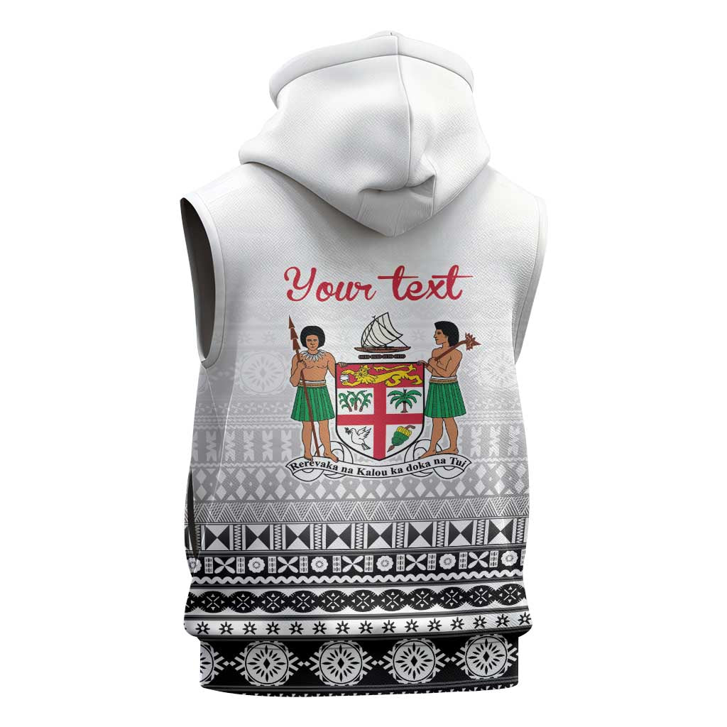 Fiji Heart Tribal Personalised Sleeveless Hoodie Polynesian Patterns LT9 - Polynesian Pride