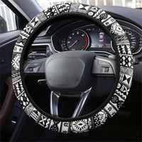 Fiji Heart Tribal Steering Wheel Cover Polynesian Patterns