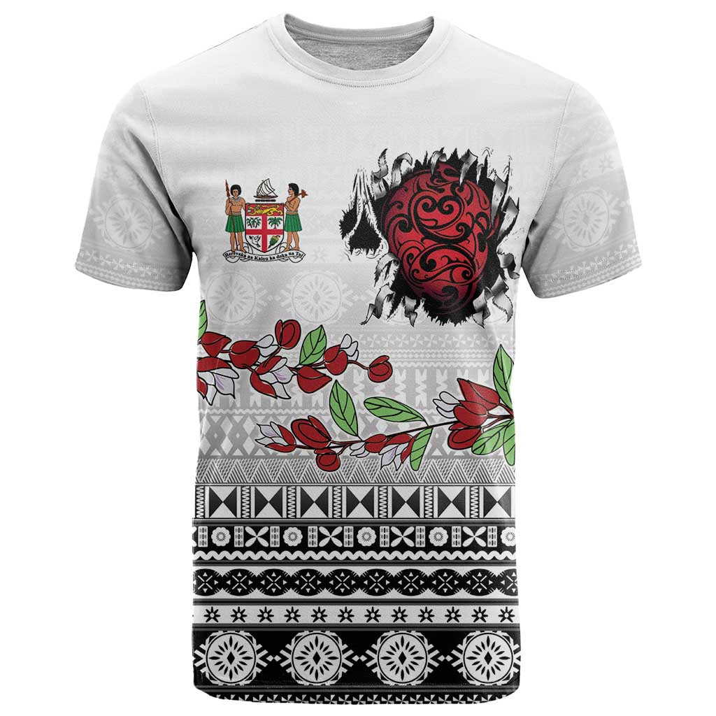 Fiji Heart Tribal Personalised T Shirt Polynesian Patterns