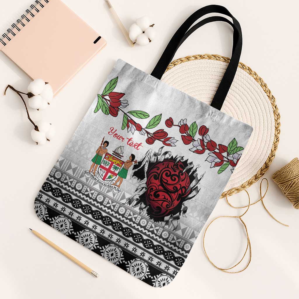 Fiji Heart Tribal Personalised Tote Bag Polynesian Patterns