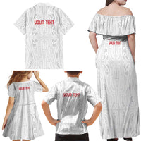 New Zealand Maori Heart Tribal Personalised Family Matching Off Shoulder Maxi Dress and Hawaiian Shirt Polynesian Patterns