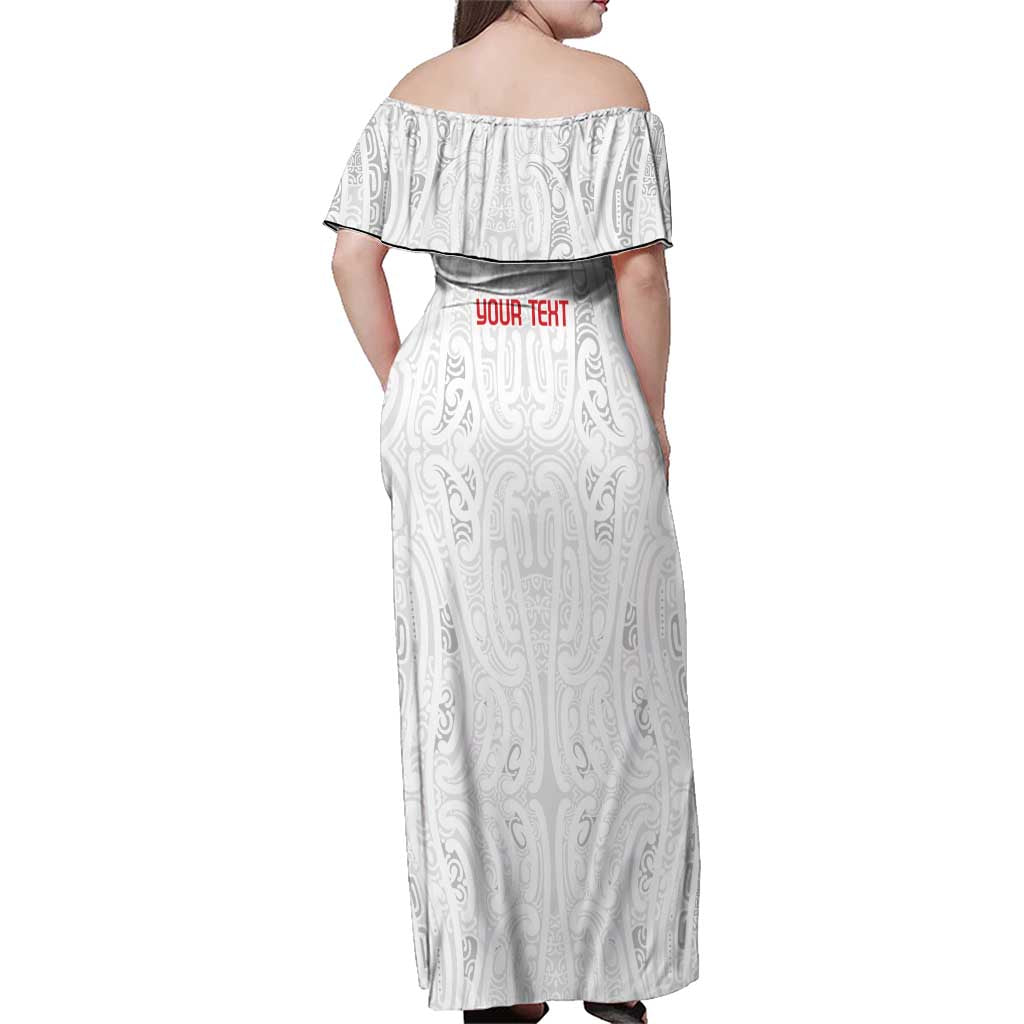 New Zealand Maori Heart Tribal Personalised Family Matching Off Shoulder Maxi Dress and Hawaiian Shirt Polynesian Patterns