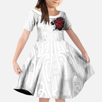 New Zealand Maori Heart Tribal Personalised Family Matching Short Sleeve Bodycon Dress and Hawaiian Shirt Polynesian Patterns