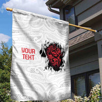 New Zealand Maori Heart Tribal Personalised Garden Flag Polynesian Patterns