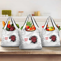 New Zealand Maori Heart Tribal Personalised Grocery Bag Polynesian Patterns