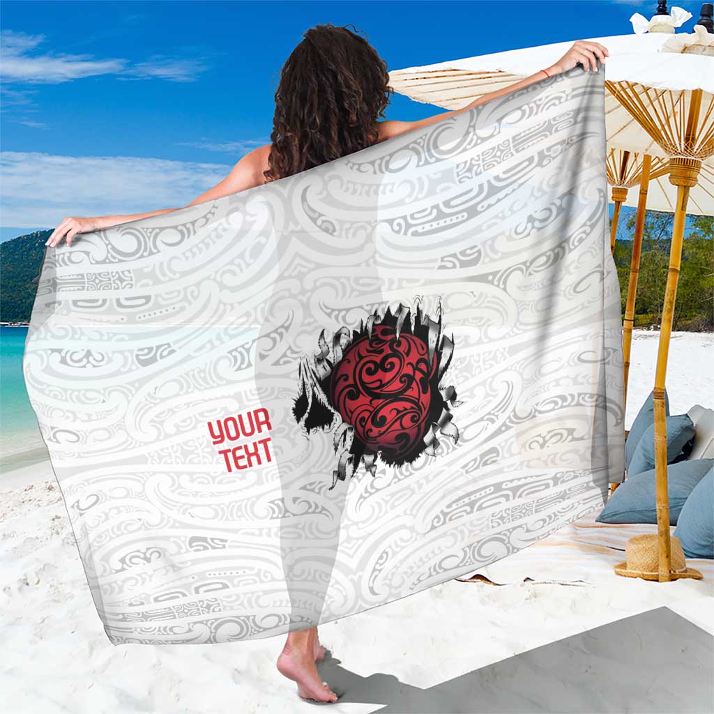 New Zealand Maori Heart Tribal Personalised Sarong Polynesian Patterns
