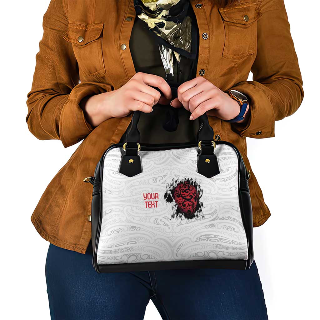 New Zealand Maori Heart Tribal Personalised Shoulder Handbag Polynesian Patterns LT9 - Polynesian Pride