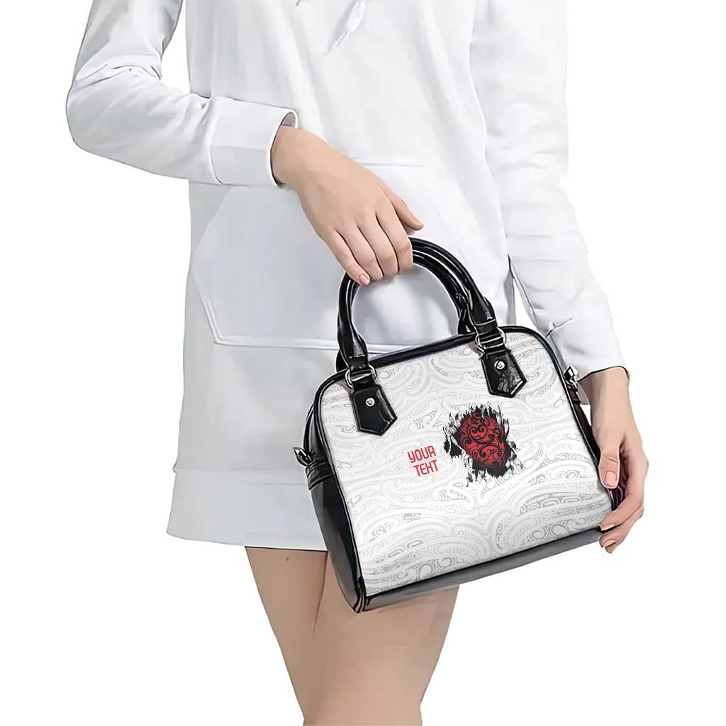 New Zealand Maori Heart Tribal Personalised Shoulder Handbag Polynesian Patterns LT9 - Polynesian Pride