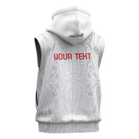 New Zealand Maori Heart Tribal Personalised Sleeveless Zip Hoodie Polynesian Patterns