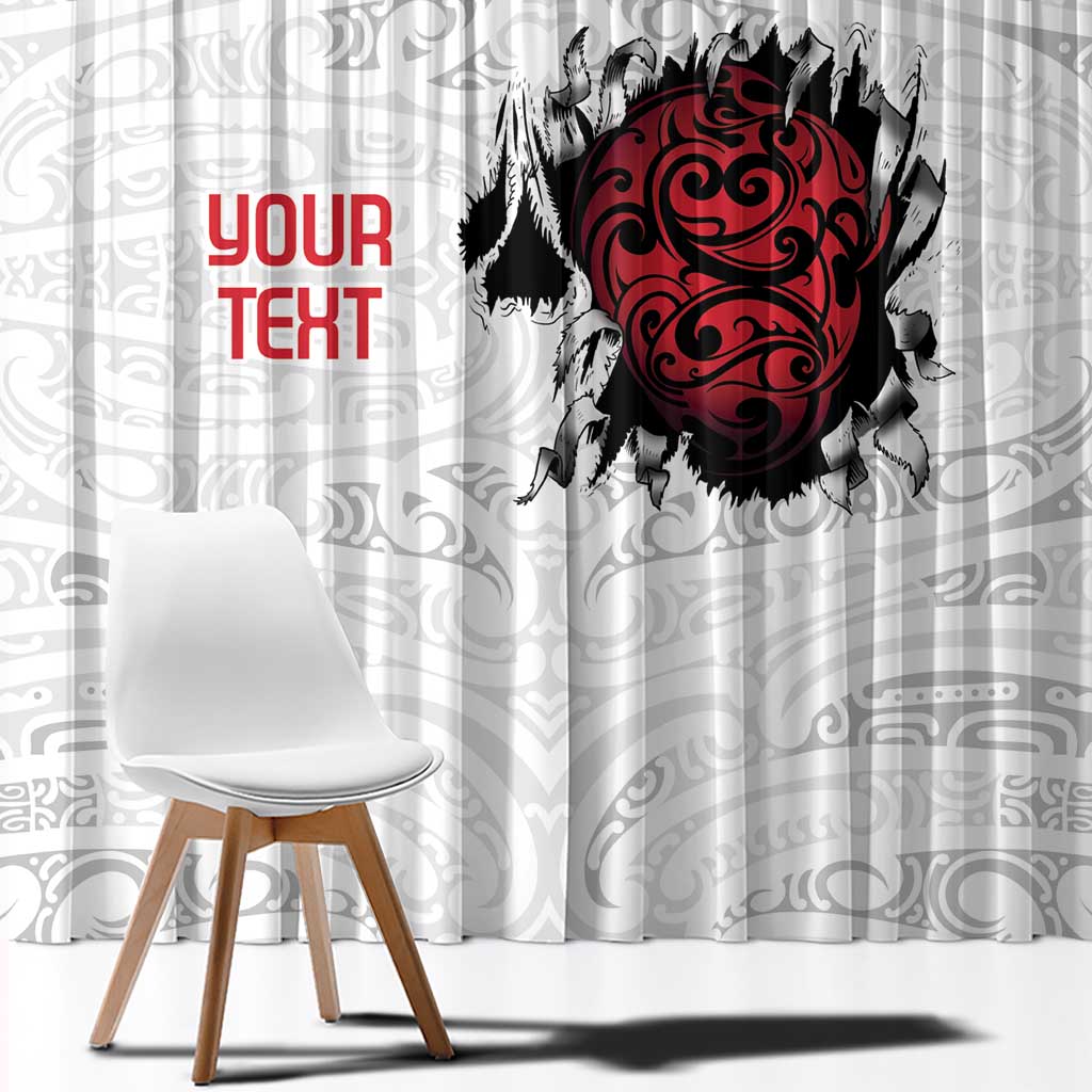 New Zealand Maori Heart Tribal Personalised Window Curtain Polynesian Patterns LT9 - Polynesian Pride