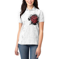 New Zealand Maori Heart Tribal Personalised Women Polo Shirt Polynesian Patterns
