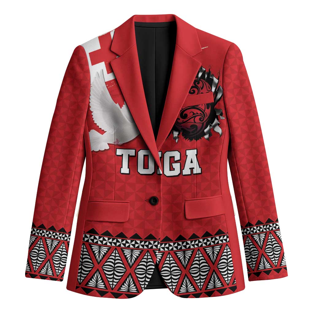 Tonga Heart Tribal Personalised Blazer Polynesian Patterns