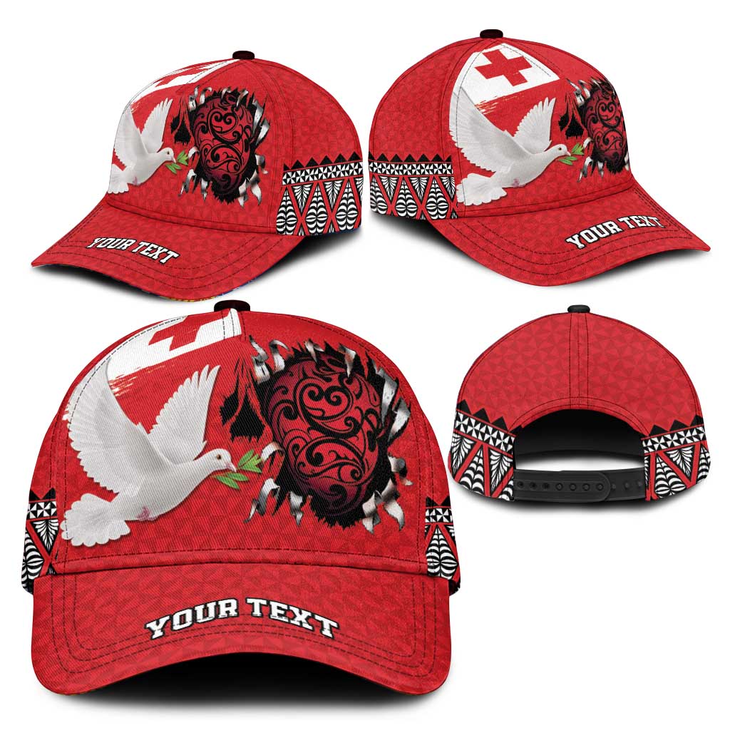 Tonga Heart Tribal Personalised Classic Cap Polynesian Patterns