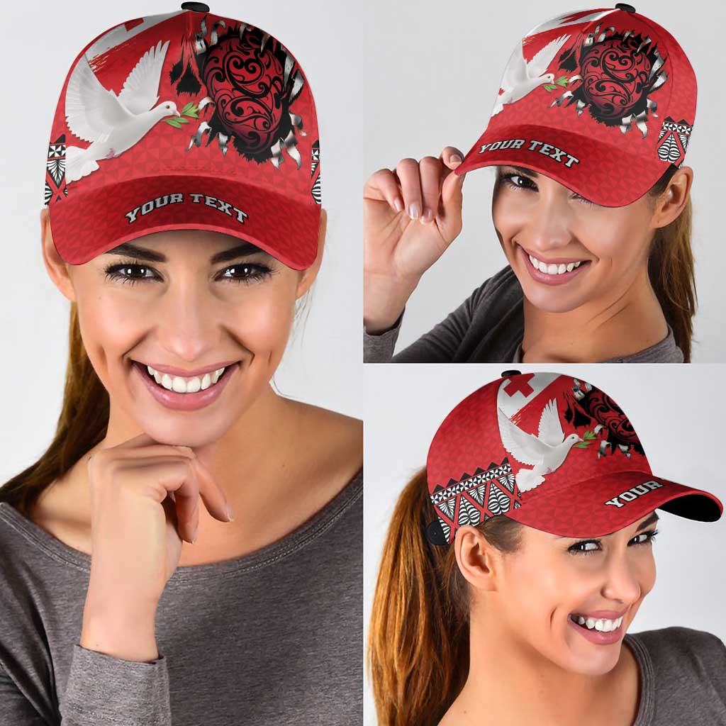 Tonga Heart Tribal Personalised Classic Cap Polynesian Patterns