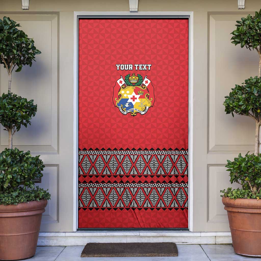 Tonga Heart Tribal Personalised Door Cover Polynesian Patterns
