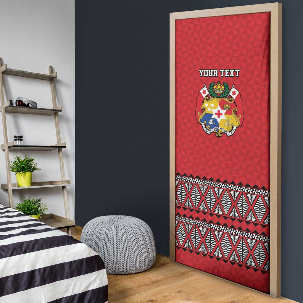 Tonga Heart Tribal Personalised Door Cover Polynesian Patterns