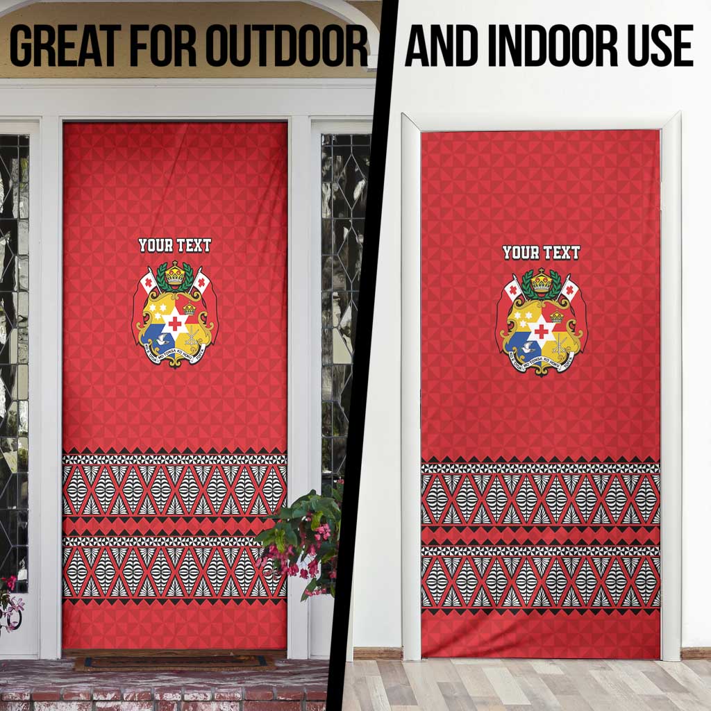 Tonga Heart Tribal Personalised Door Cover Polynesian Patterns