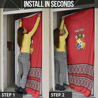 Tonga Heart Tribal Personalised Door Cover Polynesian Patterns