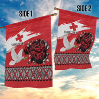 Tonga Heart Tribal Personalised Garden Flag Polynesian Patterns