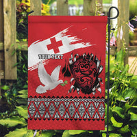 Tonga Heart Tribal Personalised Garden Flag Polynesian Patterns