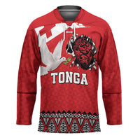Tonga Heart Tribal Personalised Hockey Jersey Polynesian Patterns LT9 Unisex Red - Polynesian Pride