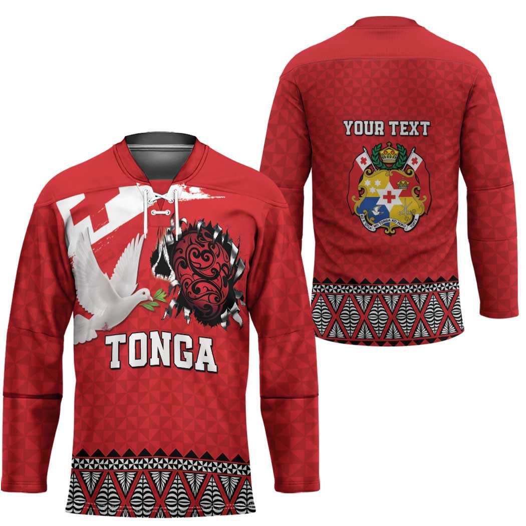Tonga Heart Tribal Personalised Hockey Jersey Polynesian Patterns LT9 - Polynesian Pride