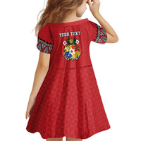 Tonga Heart Tribal Personalised Kid Short Sleeve Dress Polynesian Patterns LT9 - Polynesian Pride