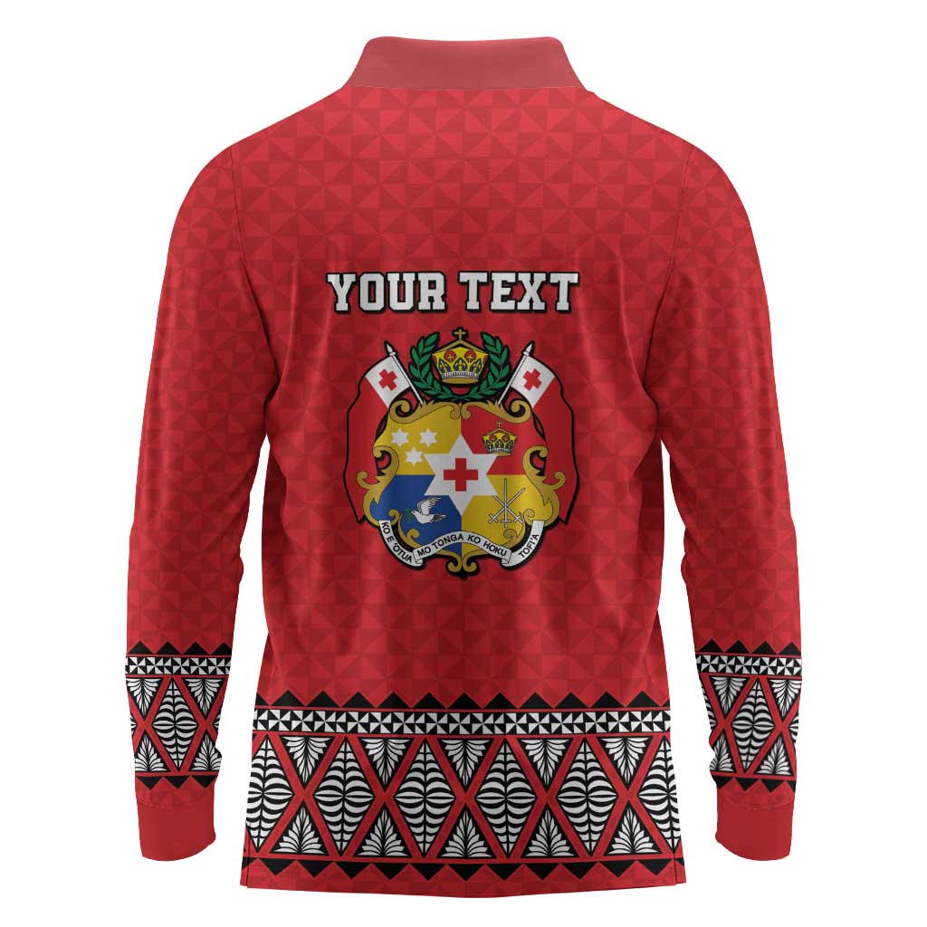 Tonga Heart Tribal Personalised Long Sleeve Polo Shirt Polynesian Patterns LT9 - Polynesian Pride