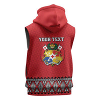 Tonga Heart Tribal Personalised Sleeveless Hoodie Polynesian Patterns LT9 - Polynesian Pride