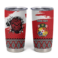 Tonga Heart Tribal Personalised Tumbler Cup Polynesian Patterns LT9 Red - Polynesian Pride