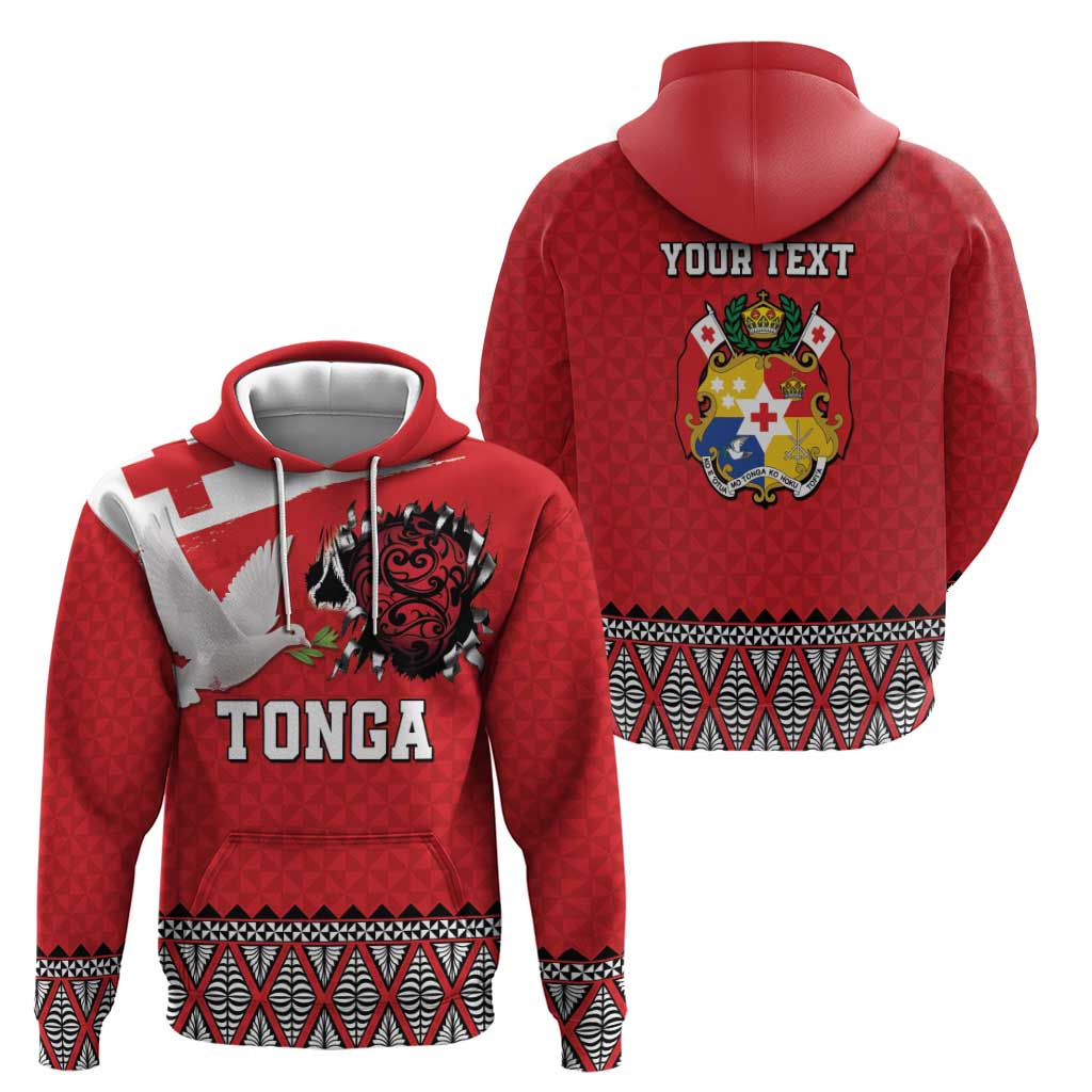 Tonga Heart Tribal Personalised Zip Hoodie Polynesian Patterns LT9 - Polynesian Pride