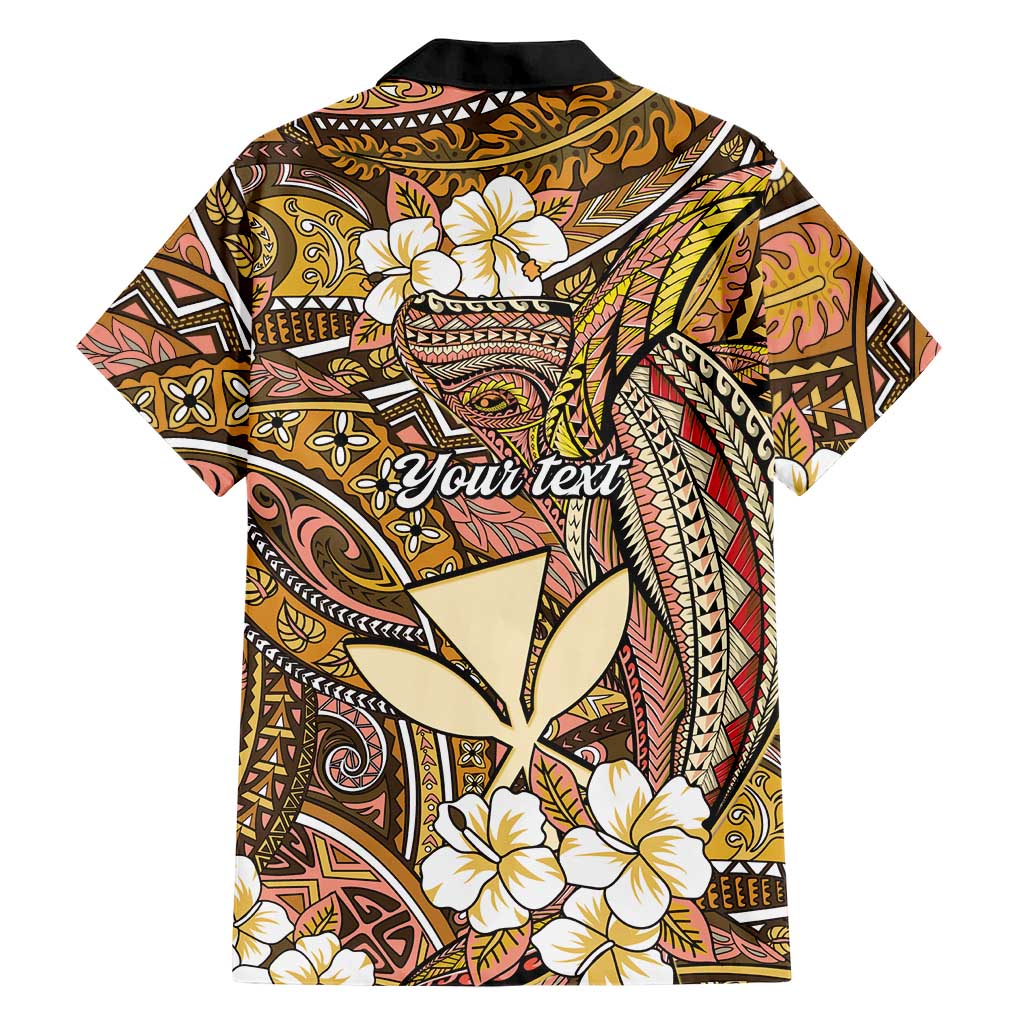 Personalised Hawaii Tribal Humpback Whale Family Matching Off Shoulder Short Dress and Hawaiian Shirt Melemele Hibiscus Seamless Pattern LT9 - Polynesian Pride