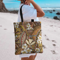 Personalised Hawaii Tribal Humpback Whale Tote Bag Melemele Hibiscus Seamless Pattern