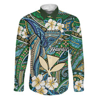Personalised Hawaii Tribal Humpback Whale Family Matching Puletasi and Hawaiian Shirt Omaomao Hibiscus Seamless Pattern
