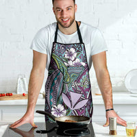 Personalised Hawaii Tribal Humpback Whale Apron Poni Hibiscus Seamless Pattern