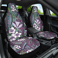 Personalised Hawaii Tribal Humpback Whale Car Seat Cover Poni Hibiscus Seamless Pattern