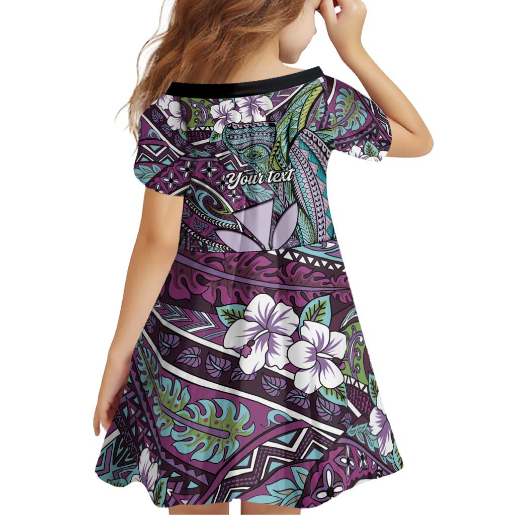 Personalised Hawaii Tribal Humpback Whale Family Matching Tank Maxi Dress and Hawaiian Shirt Poni Hibiscus Seamless Pattern
