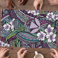 Personalised Hawaii Tribal Humpback Whale Puzzle Poni Hibiscus Seamless Pattern