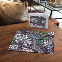 Personalised Hawaii Tribal Humpback Whale Puzzle Poni Hibiscus Seamless Pattern